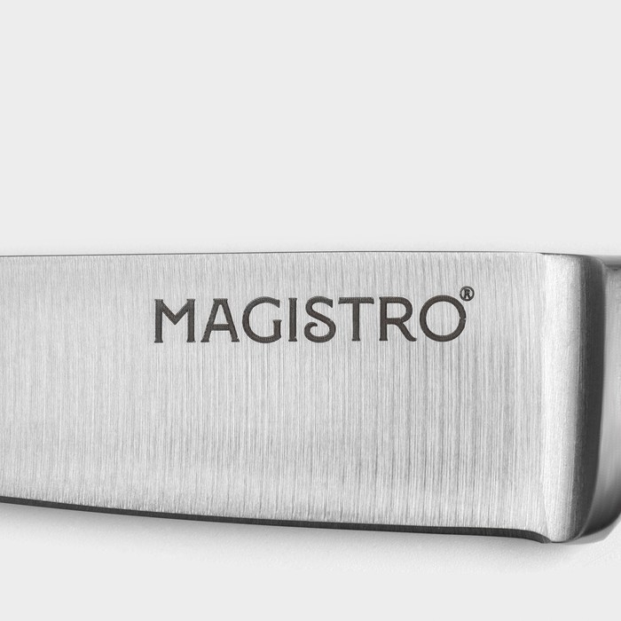 Нож кухонный для овощей Magistro Fedelaso, длина лезвия 8,9 см, цвет чёрный