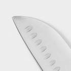Нож Сантоку кухонный Magistro Fedelaso, длина лезвия 17,8 см - Фото 3