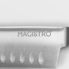 Нож Сантоку кухонный Magistro Fedelaso, длина лезвия 17,8 см - Фото 4