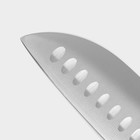 Нож Сантоку кухонный Magistro Fedelaso, длина лезвия 17,8 см - Фото 5
