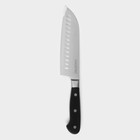 Нож Сантоку кухонный Magistro Fedelaso, длина лезвия 17,8 см - Фото 7