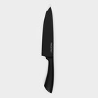 Нож шеф кухонный Magistro Vantablack, длина лезвия 17,8 см, цвет чёрный - Фото 4