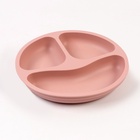 Детская посуда в наборе M&B: нагрудник, тарелка 2 шт., стакан, приборы, силикон, пыльная роза - Фото 7