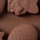 Форма для шоколада Доляна «Зайчата», силикон, 18.8×10×1.5 см, 8 ячеек, коричневая - Фото 6