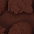 Форма для украшений Доляна «Пасха», силикон, 18,8×10×1,5 см, 8 ячеек, цвет коричневый - Фото 7