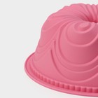 Форма для выпечки Доляна «Немецкий кекс. Торжество», силикон, 22,5×8 см, цвет розовый - фото 4422862