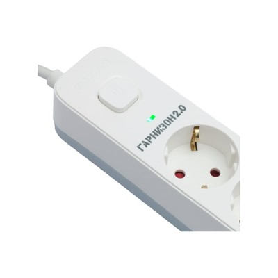 Сетевой фильтр Гарнизон 2.0 Мультипорт EPS-4-U3-W-2, 4 р, 10А, 3xUSB, 2м, ур.защиты 2+, белы 1034186