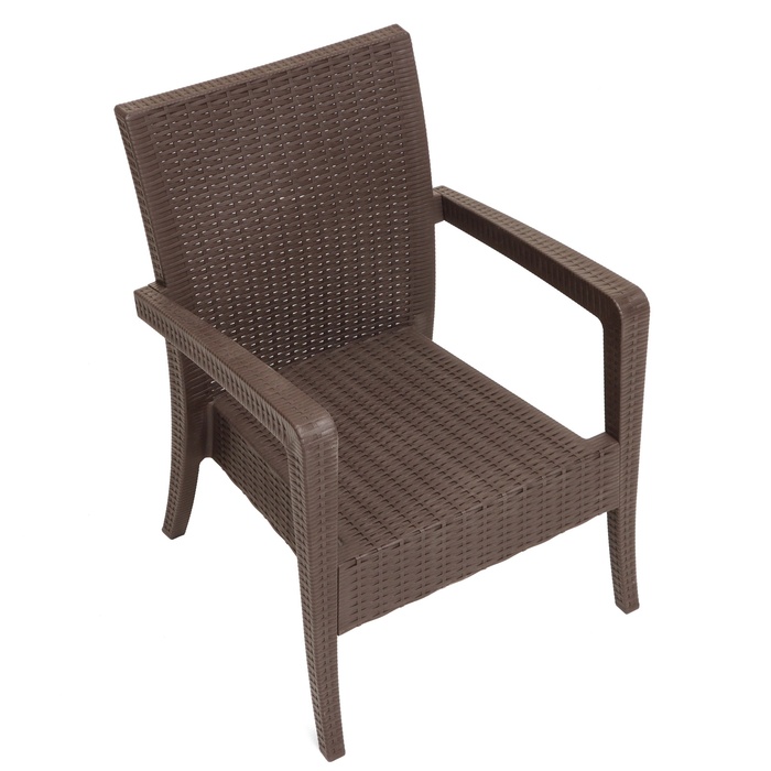 Кресло-диван "RATTAN Ola Dom" коричневый - фото 1909535575