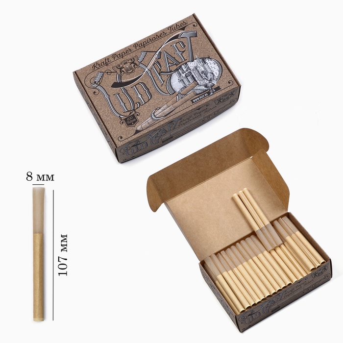 Гильзы папиросные OLD CRAFT d=8 мм, 107 мм, 100 шт. - Фото 1