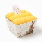 Набор полотенец Этель «Кролик с цветами» 35×50 см - 3 шт., 100% хлопок, махра 340 г/м² - Фото 6