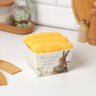 Набор полотенец Этель «Кролик с цветами» 35×50 см - 3 шт., 100% хлопок, махра 340 г/м² - Фото 8