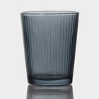 Набор стеклянной посуды «Мави», 6 предметов: 2 миски 350 мл, 2 стакана 250 мл, салатник 800 мл, тарелка d=20,8 см, цвет серый - фото 4422892