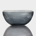Набор стеклянной посуды «Мави», 6 предметов: 2 миски 350 мл, 2 стакана 250 мл, салатник 800 мл, тарелка d=20,8 см, цвет серый - Фото 7