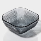 Набор стеклянной посуды «Мави», 6 предметов: 2 миски 350 мл, 2 стакана 250 мл, салатник 800 мл, тарелка d=20,8 см, цвет серый - Фото 8