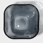 Набор стеклянной посуды «Мави», 6 предметов: 2 миски 350 мл, 2 стакана 250 мл, салатник 800 мл, тарелка d=20,8 см, цвет серый - Фото 9