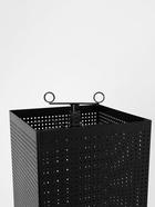 Стойка перфорированная металлическая на каркасе из труб, разборная, на колесах, 4 стороны, крутящиеся, 32×32×170 см, чёрная - Фото 4