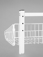 Накопитель разборный на колесах, двухсторонняя, 10 корзин, 45×55×165 см, белый - Фото 5