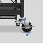 Стеллаж складной на колесах, 3 полки, 71×34×88 см, цвет чёрный матовый 10199237 - фото 62810