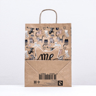 Пакет бумажный, крафт 80 г/м2 35 х26 х 15 см "Мяу" (комплект 25 шт) - фото 23731436