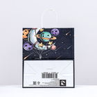 Пакет бумажный, крафт 100 г/м2 25 х 22 х 12 см "Следуй за звездой" (комплект 25 шт) - фото 23731454