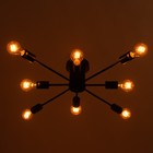 Люстра потолочная «Орион», 8×60 Вт Е27, черный - Фото 3