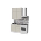 Кухонный гарнитур прямой для маленькой кухни «Дюна мини», 1000×600 мм, цвет кашемир/канадская хижина - Фото 3