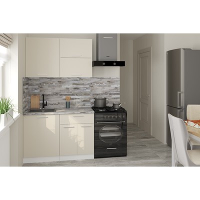 Кухонный гарнитур прямой для маленькой кухни «Дюна лайт», 1200×600 мм, цвет кашемир/канадская хижина