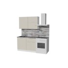 Кухонный гарнитур прямой для маленькой кухни «Дюна лайт», 1200×600 мм, цвет кашемир/канадская хижина - Фото 3