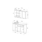 Кухонный гарнитур прямой «Дюна медиум», 1400×600 мм, цвет кашемир/канадская хижина - Фото 2