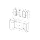 Кухонный гарнитур угловой «Дюна прайм -2 400», 1100×2000 мм, цвет кашемир/канадская хижина - Фото 2