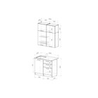Кухонный гарнитур Альба мини 1000×600 мм, дуб браун/мокко, аламбра темная - Фото 2