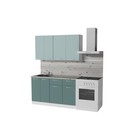 Кухонный гарнитур прямой «Асая медиум», с столешницей, 1400×600 мм, цвет сумерки/бензин/сосна - Фото 3