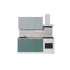 Кухонный гарнитур прямой «Асая медиум», с столешницей, 1400×600 мм, цвет сумерки/бензин/сосна - Фото 4