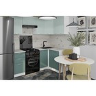 Кухонный гарнитур угловой «Асая оптима - 5», с столешницей, 1200×2000 мм, цвет сумерки/бензин/сосна - Фото 1