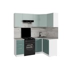 Кухонный гарнитур угловой «Асая оптима - 5», с столешницей, 1200×2000 мм, цвет сумерки/бензин/сосна - Фото 4