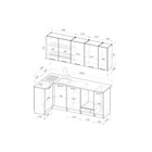 Кухонный гарнитур угловой «Асая прайм 400», с столешницей, 1100×2000 мм, цвет сумерки/бензин/сосна - Фото 2