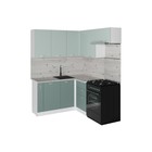 Кухонный гарнитур угловой «Асая мега прайм», с столешницей, 1600×1700 мм, цвет сумерки/бензин/сосна - Фото 3