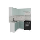 Кухонный гарнитур угловой «Асая мега прайм», с столешницей, 1600×1700 мм, цвет сумерки/бензин/сосна - Фото 4