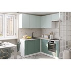 Кухонный гарнитур угловой «Асая мега прайм - 2», с столешницей, 1600×1700 мм, цвет сумерки/бензин/сосна - Фото 1