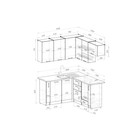 Кухонный гарнитур угловой «Асая мега прайм - 2», с столешницей, 1600×1700 мм, цвет сумерки/бензин/сосна - Фото 2