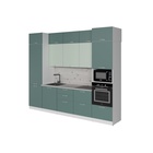 Кухонный гарнитур прямой «Асая экстра», с столешницей, 3000×600 мм, цвет сумерки/бензин/сосна - Фото 3