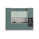 Кухонный гарнитур прямой «Асая экстра», с столешницей, 3000×600 мм, цвет сумерки/бензин/сосна - Фото 4