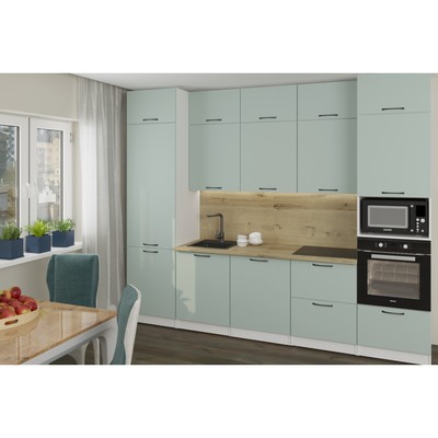 Кухонный гарнитур прямой «Лиора экстра - 2», 3000×600 мм, цвет сумерки/дуб бунратти