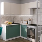 Кухонный гарнитур угловой «Глория мега прайм», 1600×1700 мм, цвет кашемир/бензин/малага - Фото 1