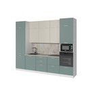 Кухонный гарнитур прямой «Глория экстра», 3000×600 мм, цвет кашемир/бензин/малага - Фото 3