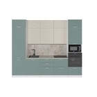 Кухонный гарнитур прямой «Глория экстра», 3000×600 мм, цвет кашемир/бензин/малага - Фото 4