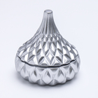 Свеча «Купол» в подсвечнике с ромбовидными гранями из гипса с крышкой, 8,5х8,5см, серебро - Фото 3