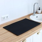 Коврик для сушки посуды EVA, 60×80 см, ячейки ромб, цвет чёрный - фото 24429871