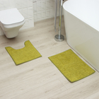 Набор ковриков для ванной Этель Букли цвет зеленый 2 шт, 38х58 см, 48х38 см - фото 321160514