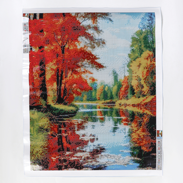 Алмазная вышивка полное заполнение «Осенний пейзаж», на холсте 40×50 см - Фото 1